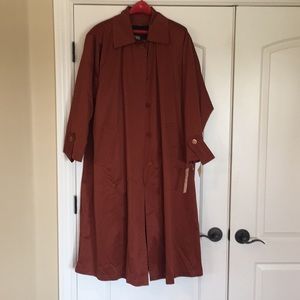 Burnt orange trench coat